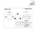 Frisch-Licht LED Recessed Downlight, round, 12W, 4000K, 1300lm, IP44, opal, white
