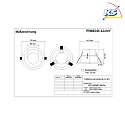Frisch-Licht LED Einbau-Downlight, IP44, rund, mikroprismatisch, UGR <19, DALI dimmbar, weiß, Ø 17cm, 18W 4000K 1800lm