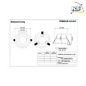 Frisch-Licht LED Einbau-Downlight, IP44, rund, mikroprismatisch, UGR <19, DALI dimmbar, weiß, Ø 22cm, 22W 4000K 2200lm
