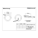 Frisch-Licht LED Einbau-Downlight, IP54 IK06, rund, opal, DALI dimmbar, wei,  23cm, 25W 4000K 2100lm