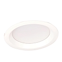 LED Einbau-Downlight, IP65 IK08, rund,  23cm, rckversetzt, 17/24/30W 4000K 1400-2600lm, Multipower, opal, wei
