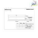 Frisch-Licht LED Recessed grid luminaire, asymmetrical, 30W, 4000K, 3800lm, IP20, DALI dimmable, white