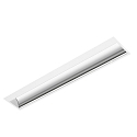 LED Recessed grid luminaire, asymmetrical, 50W, 4000K, 5000lm, IP20, white