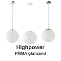 pendant luminaire Ø40 IP40, chrome, white dimmable