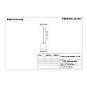 Frisch-Licht LED Kugelpendelleuchte Glas, IP40 IK02,  30cm, 22W 4000K 2800lm, DALI dimmbar, Baldachin wei