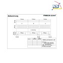 Frisch-Licht LED Lichtband Aufbau-/Pendel-Rasterleuchte, IP20, direkt, UGR <19, DALI dimmbar, weiß, Anfang, 114.5cm, 45W 4000K 5900lm