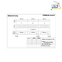 Frisch-Licht LED Lichtband Aufbau-/Pendel-Rasterleuchte, IP20, direkt, UGR <19, DALI dimmbar, weiß, Ende, 142.5cm, 56W 4000K 7300lm