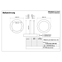 Frisch-Licht LED-Pendel-Ringleuchte, IP40 IK06, direkt, � 189cm, Multipower, 76-132W 3000/4000/6500K, UGR<19, schaltbar, wei�