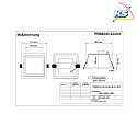 Frisch-Licht LED Recessed Downlight, 10W, 3000K, 1000lm, square, IP21, opal, white