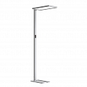LED Office-Stehleuchte, IP20 IK03, direkt / indirekt, 100W 4000K 15.400lm, MICROPAL, UGR<16, silber