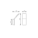 LED Wandleuchte AVA, 10W, 2700K, 850lm, IP20, eckig, Nickel matt