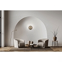 Luminaire mural MEGGI rond IP20, nickel mat gradable