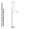 Lampada da terra 952 con braccio articolato, con spot LED IP20, opaco, ottone, talpa dimmerabile