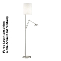 Lampada da terra 952 con braccio articolato, con spot LED IP20, nichel opaco, talpa dimmerabile