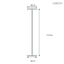 Knapstein Lampada da terra TILDA-S IP20, nichel opaco, bianco dimmerabile