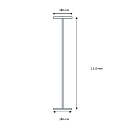 Knapstein floor lamp TILDA-S IP20, metallic, sand coloured, white dimmable