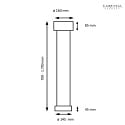 Knapstein Luminaire à suspension ZERA-1 IP20, nickel mat gradable