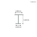 Knapstein LED Tischleuchte TILDA-T, 17W, 2200-3500K, 1904lm, IP20, dimmbar, schwarz metallic