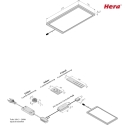 Hera 3pc. set of under-cabinet luminaire Dynamic LED SKY 6W + surface mount remote + LED transformer 30W, inox look