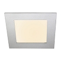 LED Einbau-Panel TOULOUSE, IP44, ECKIG, 18x18cm, 11W 3000K 430lm, dimmbar, Silber