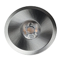 HEITRONIC LED Recessed spot AUSTIN, brushed aluminum, 6W, warm white, round