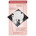 HEITRONIC LED Einbaustrahler AUSTIN, Eckig, 6W 2700K 450lm 35, Aluminium gebrstet
