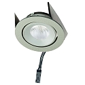 HEITRONIC HERA LED Einbaustrahler SR68, IP44, 4.8W 3000K 319lm 35, mit LED350-Stecker, schwenkbar, Chrom matt