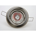 HEITRONIC Heitronic Recessed spot round, GU5,3, brushed stainless steel, with aluminum reflector, swiveling