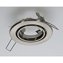 HEITRONIC Heitronic Recessed spot round, GU5,3, brushed stainless steel, with aluminum reflector, swiveling