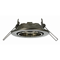 HEITRONIC Heitronic Recessed spot round, GU5,3, brushed stainless steel, with aluminum reflector, swiveling