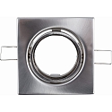 HEITRONIC Heitronic Recessed spot square, brushed stainless steel, swiveling