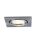 HEITRONIC Heitronic Recessed spot square, brushed stainless steel, swiveling