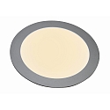 Applique et plafonnier TOULOUSE  20CM grand, rond IP44, couvert de poudre, argent mat gradable