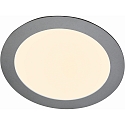 Applique et plafonnier TOULOUSE  14.5CM petit, rond IP44, couvert de poudre, argent mat gradable