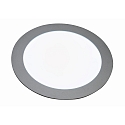 Applique et plafonnier TOULOUSE  14.5CM petit, rond IP44, couvert de poudre, argent mat gradable