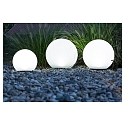 Lampe boule solaire BOULE Ø 25CM avec interrupteur, avec capteur, avec batterie IP44, blanc opale
