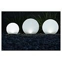 HEITRONIC Luce del globo solare BOULE con interruttore, Set di 3, con batteria, con sensore di luminosit IP44, Opale bianco 