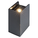 LED Auenwandleuchte TILO, IP54 / IP65, Up / Down, 6W 3000K 2x167lm, verstellbar 0-90, anthrazit
