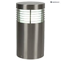 HEITRONIC Sockelleuchte CALLIMA, IP44, 30cm, E27 max. 16W, V2A Edelstahl / matt, für Gravur geeignet