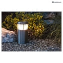 HEITRONIC Sockelleuchte CALLIMA, IP44, 30cm, E27 max. 16W, V2A Edelstahl / matt, für Gravur geeignet