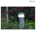HEITRONIC Sockelleuchte CALLIMA, IP44, 30cm, E27 max. 16W, V2A Edelstahl / matt, für Gravur geeignet