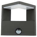 LED Auenwandleuchte BONITA, IP54, 10W 3000K 600lm, Alu-Druckguss / PC, anthrazit / matt, mit Bewegungsmelder