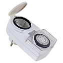 24-hour electromechanical timer, IP44, white