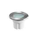 HEITRONIC Outdoor LED Boden-Einbaustrahler MESSINA, IP67, rund, Silber, 9W 3000K 550lm, 90