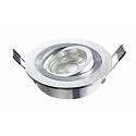 Einbaustrahler DL7801, RUND, GU10 & GU5.3, LED max. 8W, IP20, schwenkbar, Alu gebrstet
