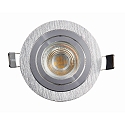 Downlight DL7801 rond GU5.3 und GU10 IP20, aluminium brossé gradable