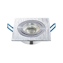 Einbaustrahler DL7801, ECKIG, GU10 & GU5.3, LED max. 8W, IP20, schwenkbar, Alu gebrstet