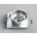 HEITRONIC Recessed spot DL7801, SQUARE, GU10 & GU5.3, LED max. 8W, IP20, swiveling, brushed aluminum