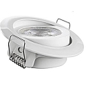 HEITRONIC LED Recessed spot DL7002, round, 38, 5,5W, 3000K, 400lm, IP44, swiveling, white