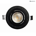 HEITRONIC Recessed spot DL7801, ROUND, GU10 & GU5.3, LED max. 8W, IP20, swiveling, black